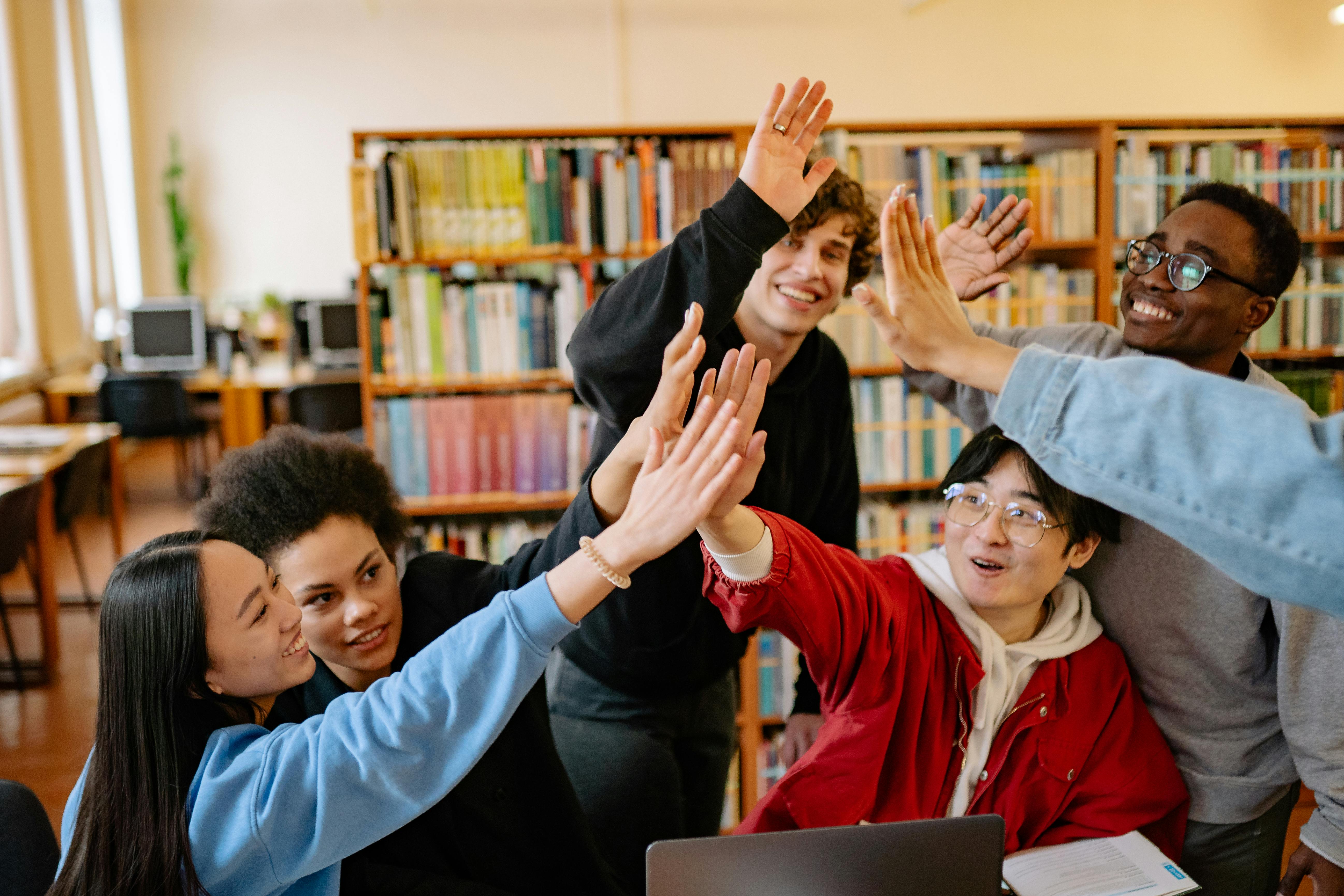 Young people in a communal setting